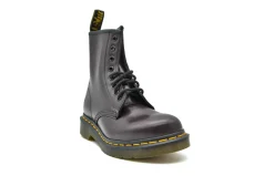 DR. MARTENS 1460 Smooth Leather Lace Up Boots in Burgundy