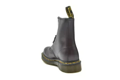 DR. MARTENS 1460 Smooth Leather Lace Up Boots in Burgundy