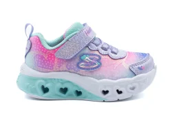 SKECHERS Youth Girl's Flutter Heart Lights - Simply Love Sneaker